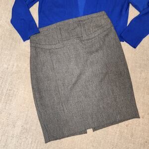 Express Gray Black High Waist Skirt Women's Size 6 NWT